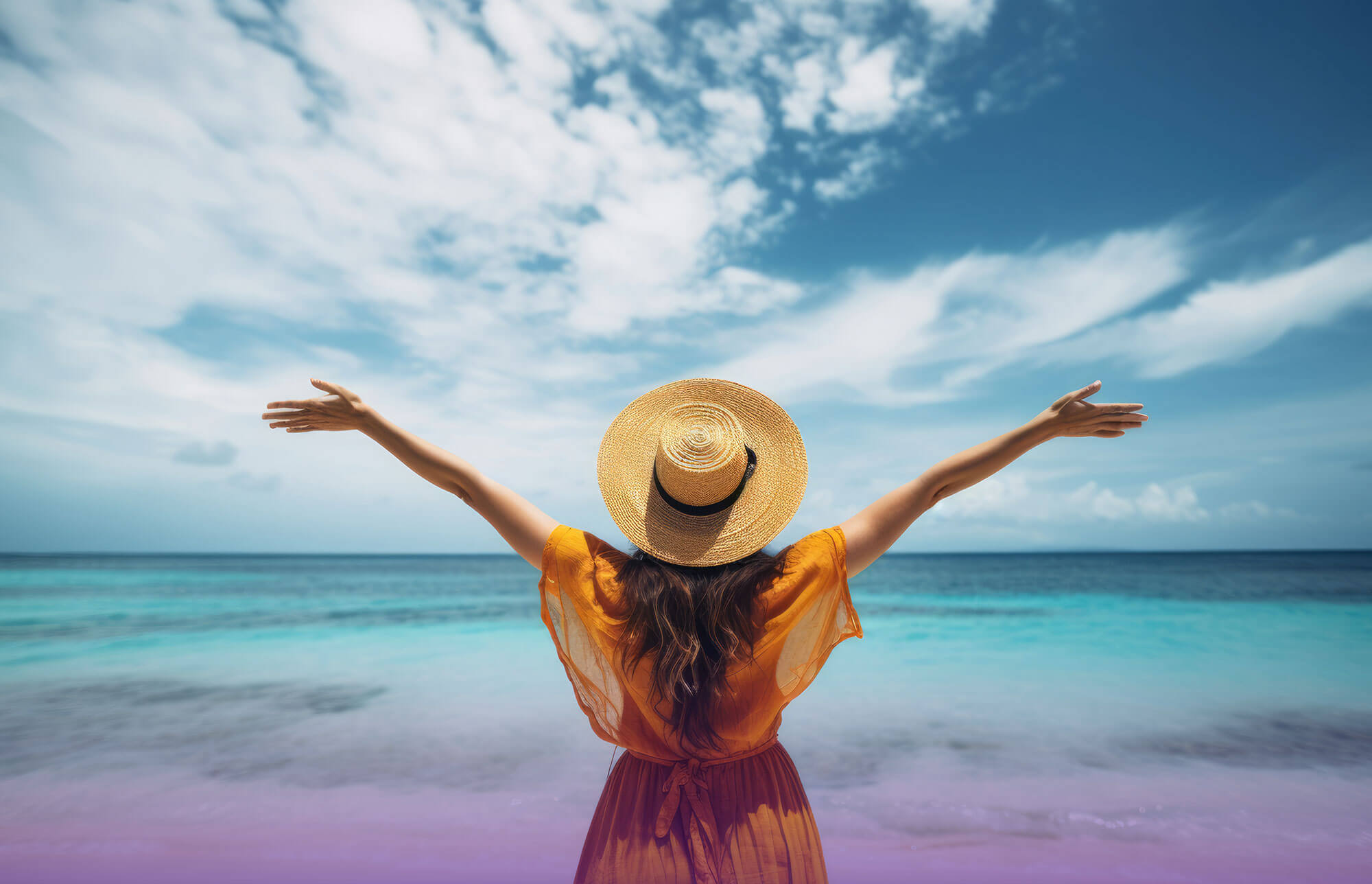 tropical beach wellness - image